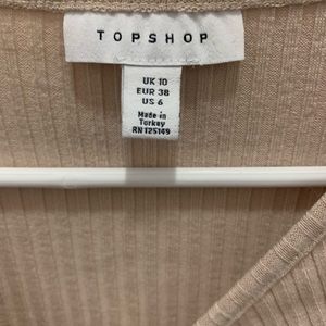 Topshop long sleeve top - beige